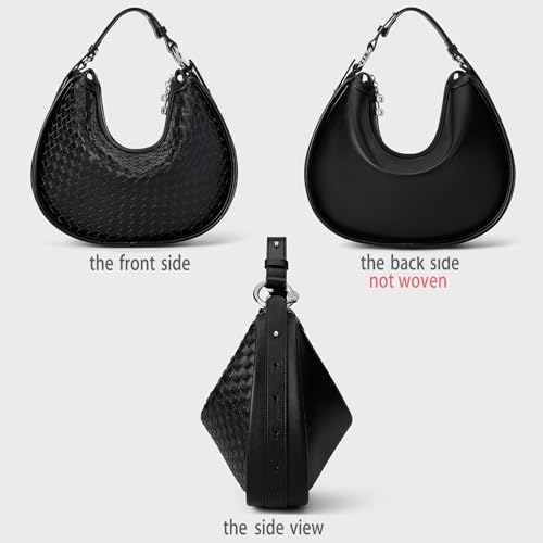 Woven Leather Crossbody Bag for Women
