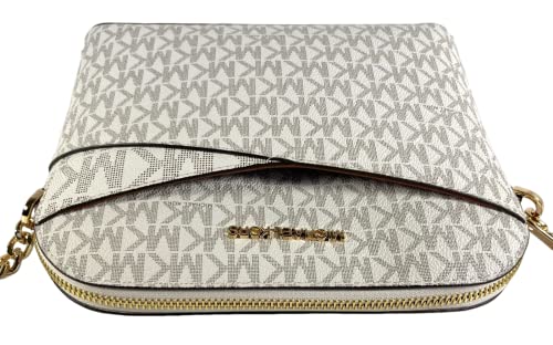 Michael Kors Jet Set Vanilla Leather Crossbody Bag