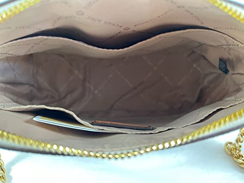Michael Kors Jet Set Vanilla Leather Crossbody Bag