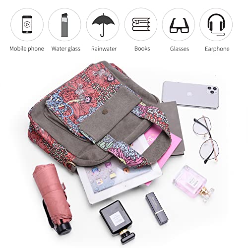 Black Butterfly Lightweight Canvas Shoulder Bag