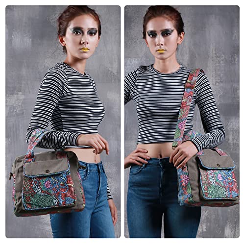 Black Butterfly Lightweight Canvas Shoulder Bag