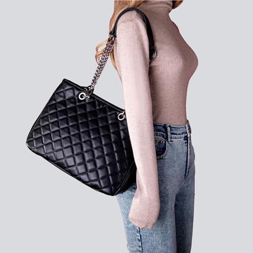 Montana West Quilted Tote Shoulder Bag for Women