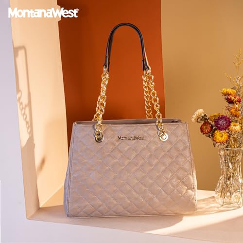 Montana West Women's Tote Bag with Chain Strap