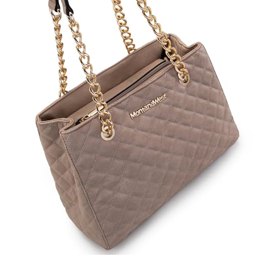 Montana West Women's Tote Bag with Chain Strap
