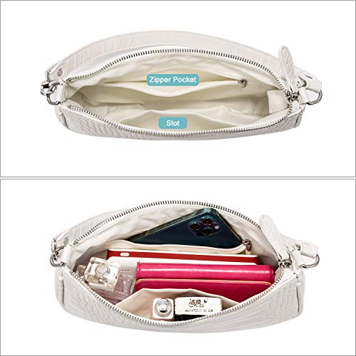 Retro Crocodile Pattern White Tote Bag for Women