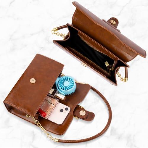 Stylish Brown Faux Leather Women's Shoulder Bag