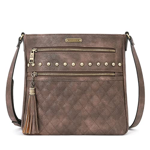 CLUCI Medium Leather Crossbody Handbag with Tassels