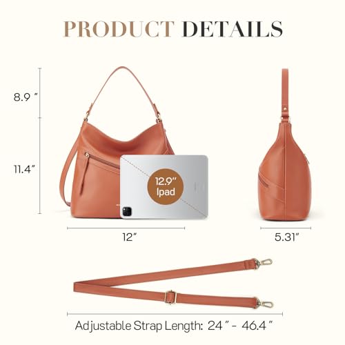 Missnine Vegan Leather Hobo Bag for Women