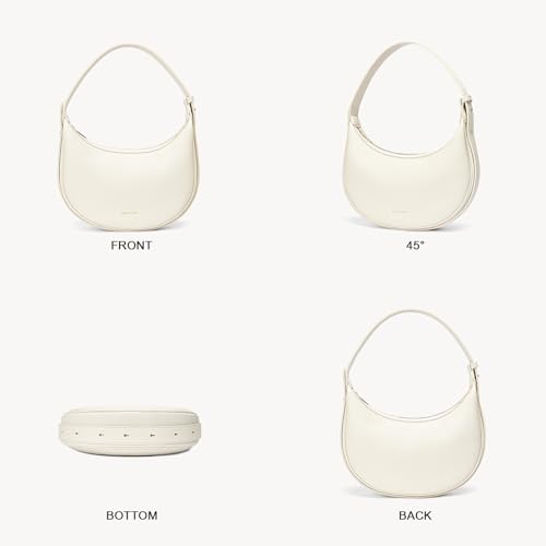 BOSTANTEN Beige Vegan Leather Crescent Shoulder Bag