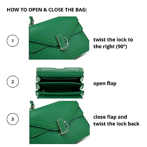 Green Scarleton Satchel Shoulder and Crossbody Bag