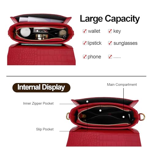 LL LOPPOP Women's Classy Leather Crossbody Handbag