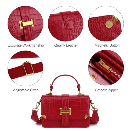 LL LOPPOP Women's Classy Leather Crossbody Handbag