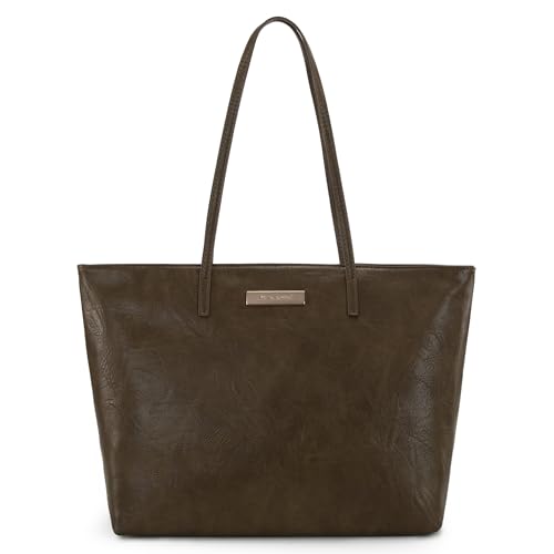 Montana West Vegan Leather Large Tote Handbag