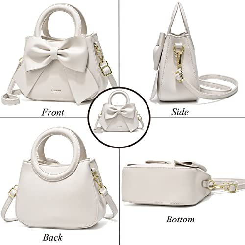 Designer Leather Handbag with Bow Knot for Women