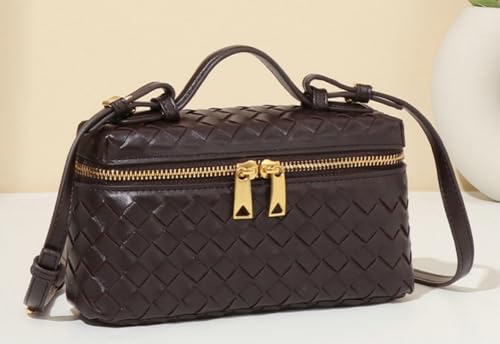 Chic Woven Crossbody Mini PU Leather Handbag