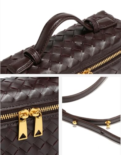 Chic Woven Crossbody Mini PU Leather Handbag