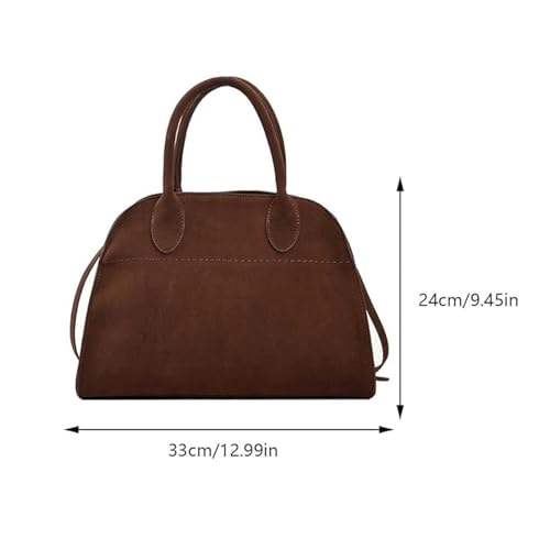 Brown Suede Vintage Tote Bag for Women