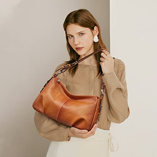 S-ZONE Women's Genuine Leather Hobo Shoulder Bag