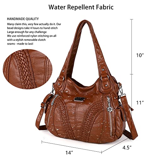 Fashionable Women's Tote Bag in Washed Leather