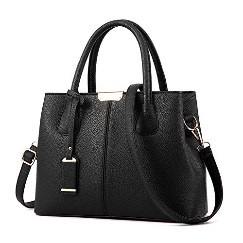 Covelin Women's Durable Leather Crossbody Handbag - Black