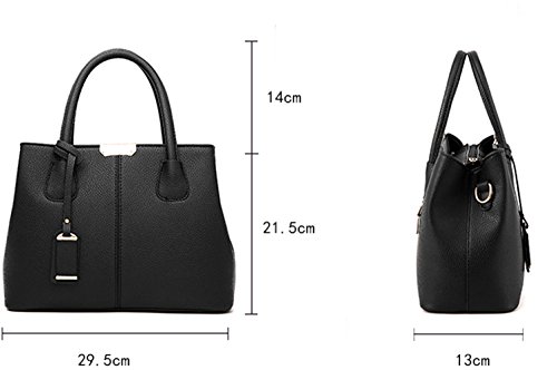 Covelin Women's Durable Leather Crossbody Handbag - Black