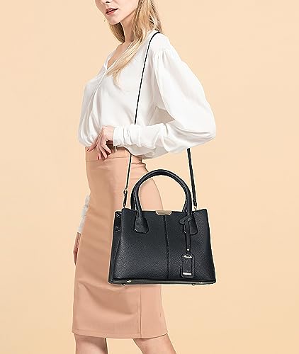 Covelin Women's Durable Leather Crossbody Handbag - Black