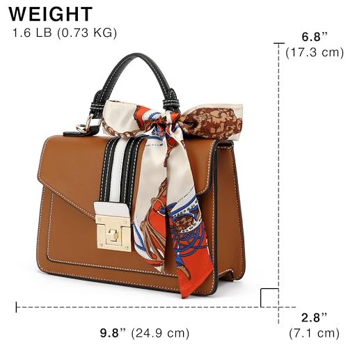 Brown Scarleton Women's Crossbody Satchel Tote Bag