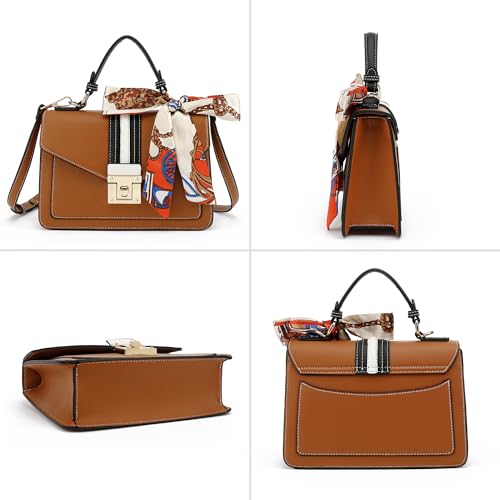 Brown Scarleton Women's Crossbody Satchel Tote Bag