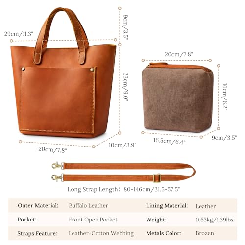 S-ZONE Mini Leather Crossbody Tote Bag