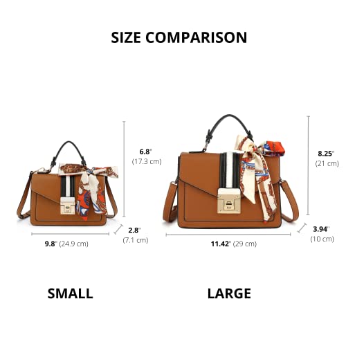 Brown Scarleton Women's Crossbody Satchel Tote Bag