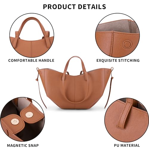 Trendy Vegan Leather Tote Handbag for Women