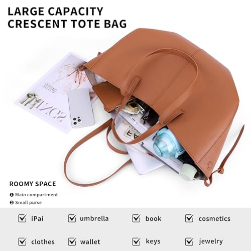 Trendy Vegan Leather Tote Handbag for Women