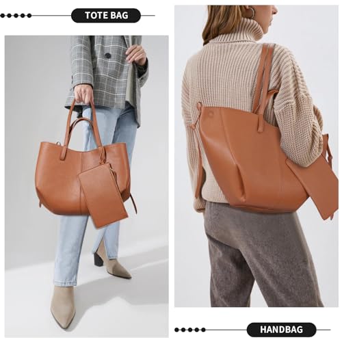Trendy Vegan Leather Tote Handbag for Women