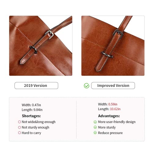 Kattee Vintage Leather Tote Bag for Women