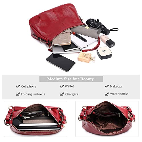 Kattee Vintage Leather Hobo Bag for Women