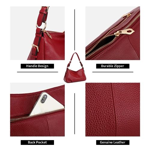 Kattee Vintage Leather Hobo Bag for Women