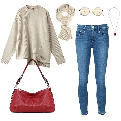 Kattee Vintage Leather Hobo Bag for Women