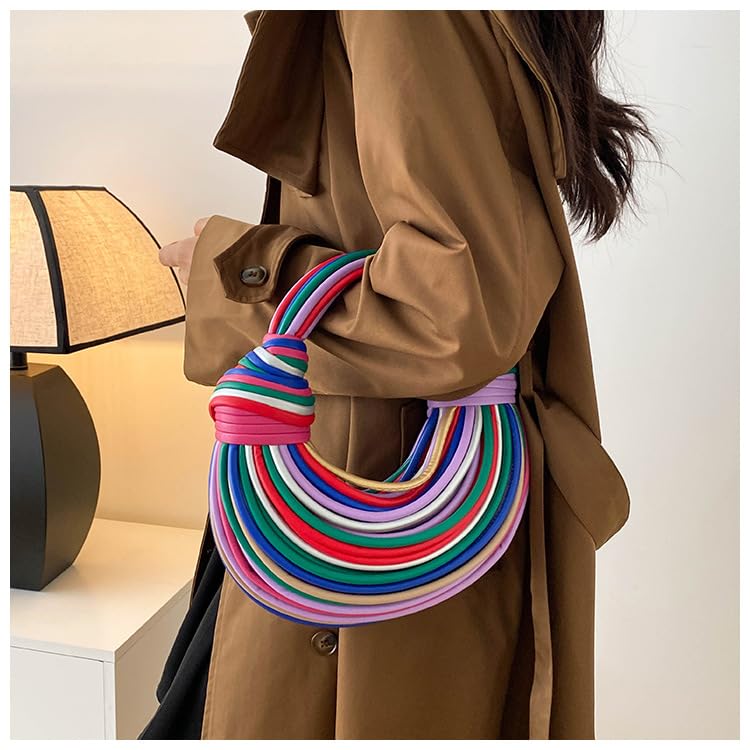 Hand-Woven Women's Knot Satchel Clutch Bag