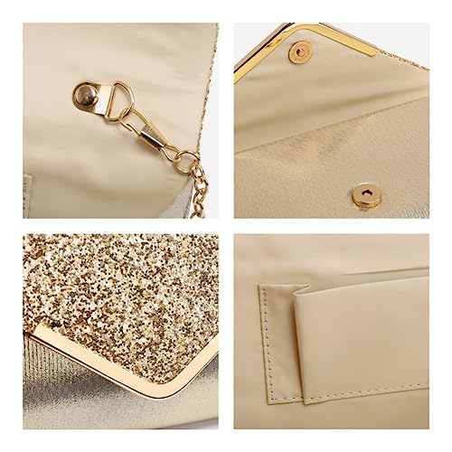 Dasein Glitter Gold Evening Clutch Bag