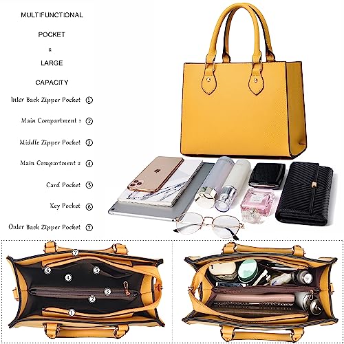 Chic Crossbody Handbags Tote Satchel Shoulder Bag (Yellow)