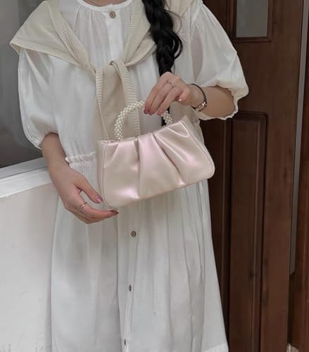 Elegant Pink Pearl Clutch for Bridal and Parties