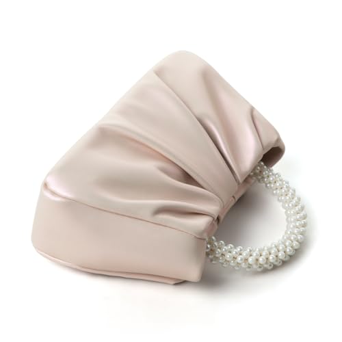 Elegant Pink Pearl Clutch for Bridal and Parties