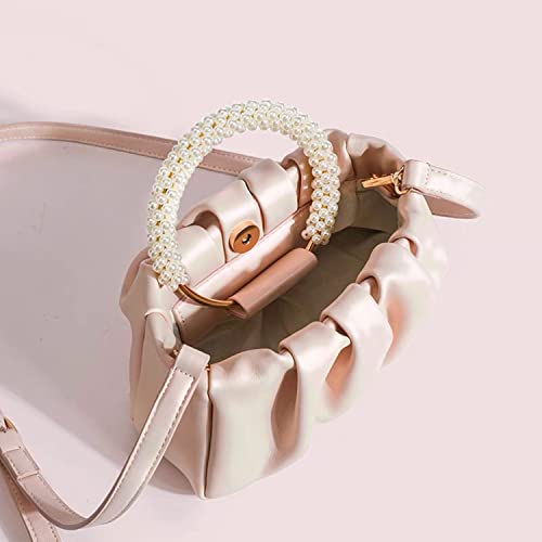 Elegant Pink Pearl Clutch for Bridal and Parties