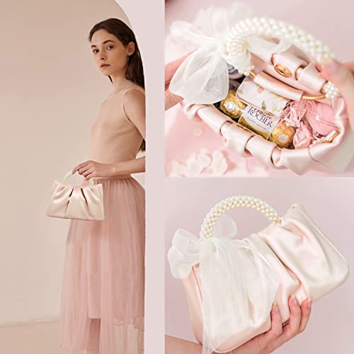 Elegant Pink Pearl Clutch for Bridal and Parties