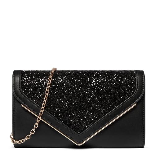 Sparkly Evening Clutch with Detachable Chain