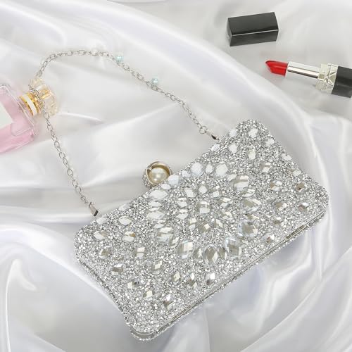 Sparkly Rhinestone Evening Clutch Bag for Women