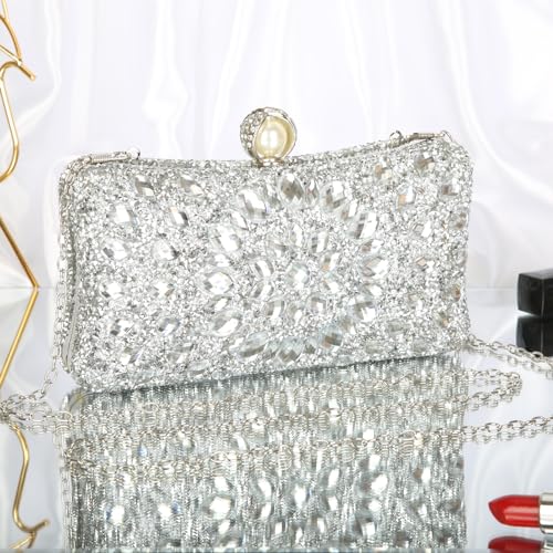 Sparkly Rhinestone Evening Clutch Bag for Women