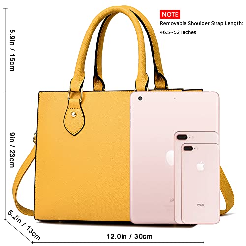 Chic Crossbody Handbags Tote Satchel Shoulder Bag (Yellow)
