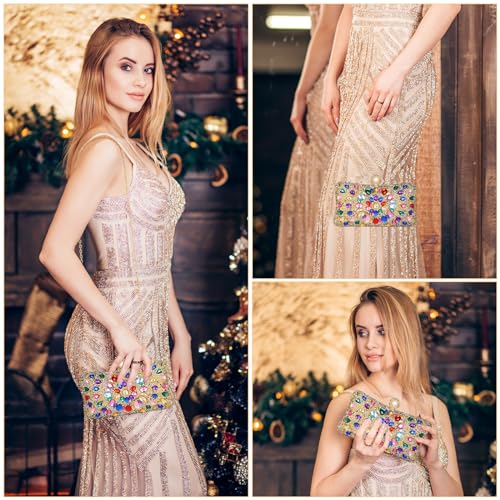 Sparkly Rhinestone Evening Clutch Bag for Women