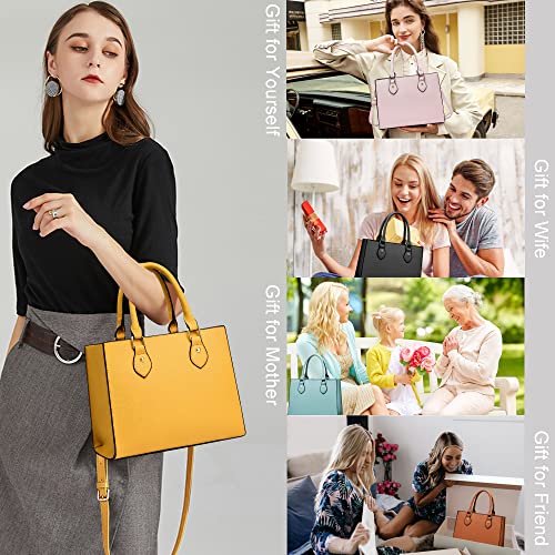Chic Crossbody Handbags Tote Satchel Shoulder Bag (Yellow)
